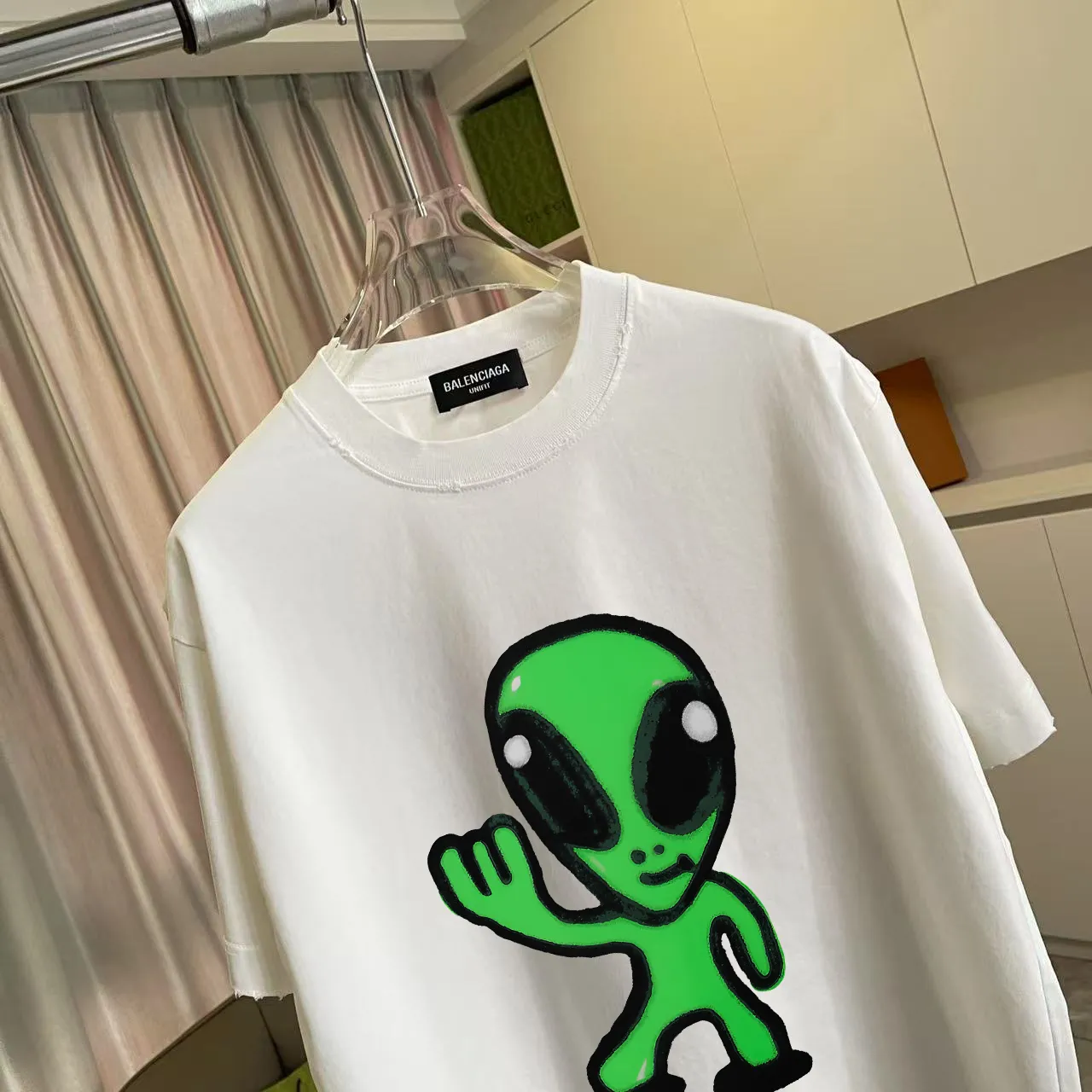 BALENCI*GA 2025 New Arrival logo 320g T Same Style Size：S M L XL XXL ：Black White Red Black